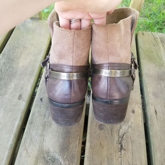 Vince Camuto Bodee Suede Leather Harness Booties Size Woman's 11 - Picture 6 of 10